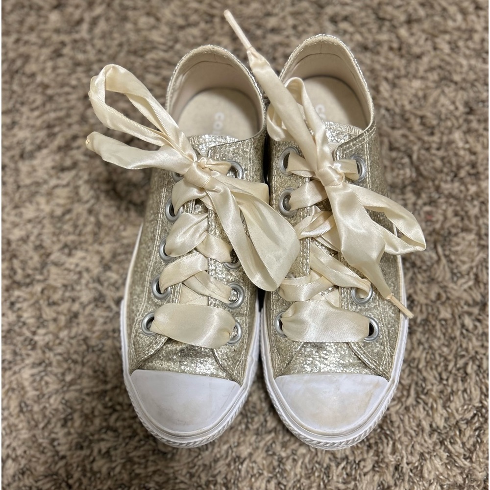 Converse glitter shoes